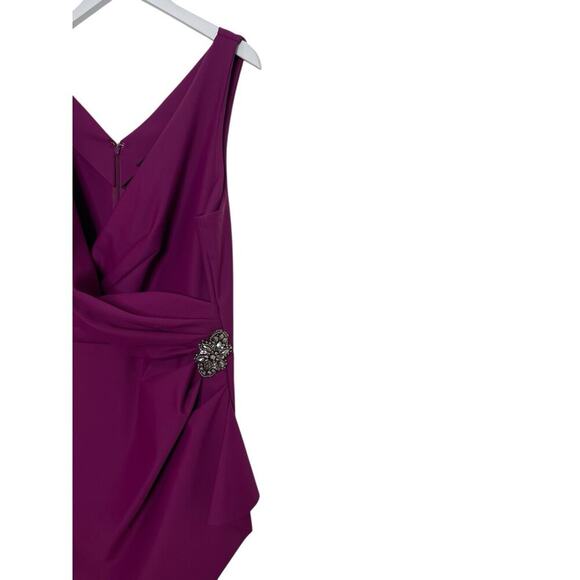Alex Evenings Women's Compression Embellished Ruched Sheath Dress Size 18 - Picture 3 of 9